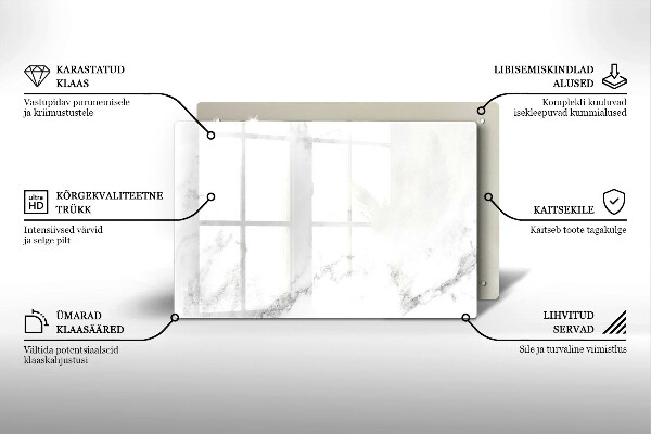 Glasunterlage für Grabkerzen Moderner Marmor