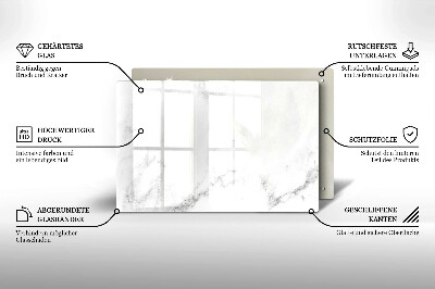 Glasunterlage für Grabkerzen Moderner Marmor