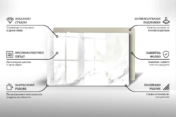 Glasunterlage für Grabkerzen Moderner Marmor