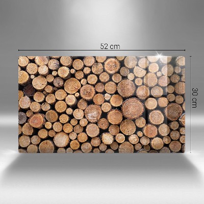 Glasunterlage für Grabkerzen Baumstämme