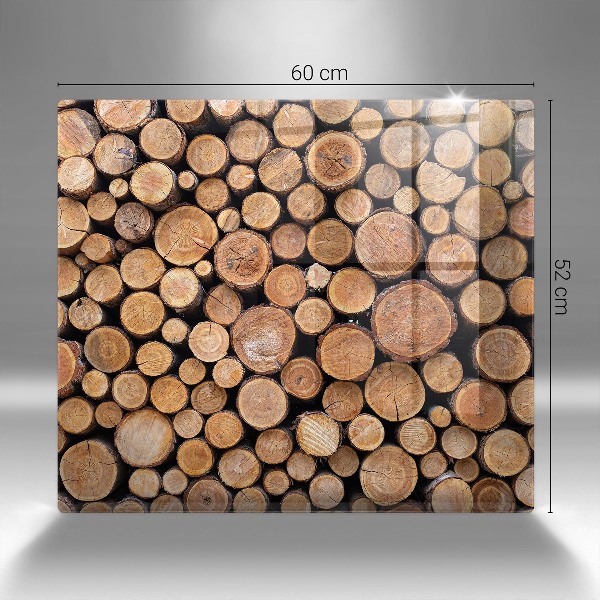 Glasunterlage für Grabkerzen Baumstämme