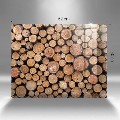 Glasunterlage für Grabkerzen Baumstämme