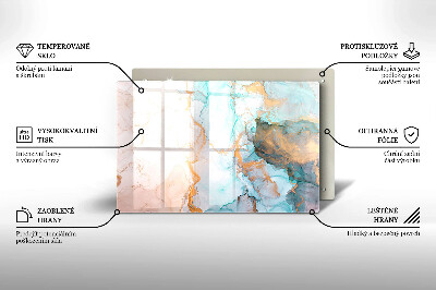 Glasunterlage für Grabkerzen Abstrakter Marmor