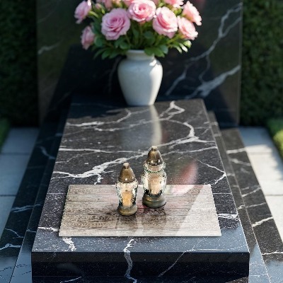 Grabkerze Untersetzer Holzbretter