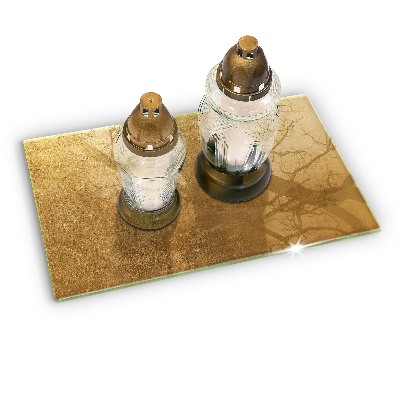 Grabkerze Untersetzer Goldfarbener Texturhintergrund