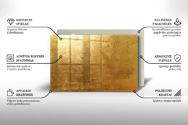 Grabkerze Untersetzer Goldfarbener Texturhintergrund