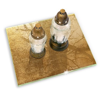 Grabkerze Untersetzer Goldfarbener Texturhintergrund