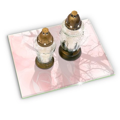 Grabkerze Untersetzer Hintergrund mit pastellfarbenen Rosen