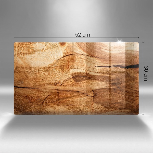 Glasunterlage für Grabkerzen Holzbrettstruktur