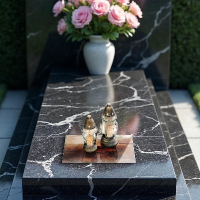 Glasunterlage für Grabkerzen Holzbrettstruktur