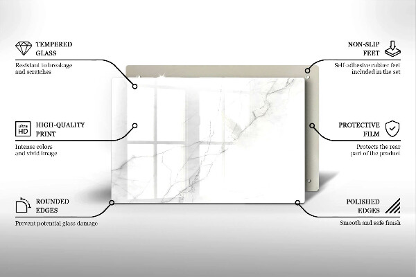 Glasunterlage für Grabkerzen Marmorstein-Hintergrund