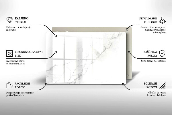 Glasunterlage für Grabkerzen Marmorstein-Hintergrund