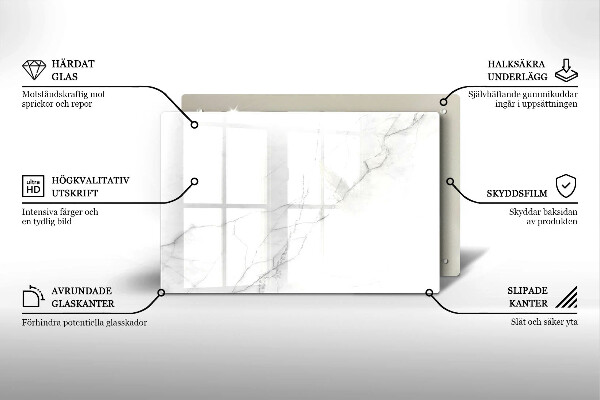 Glasunterlage für Grabkerzen Marmorstein-Hintergrund