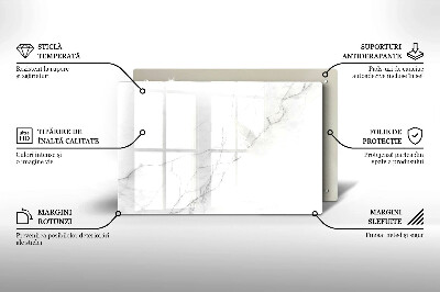 Glasunterlage für Grabkerzen Marmorstein-Hintergrund