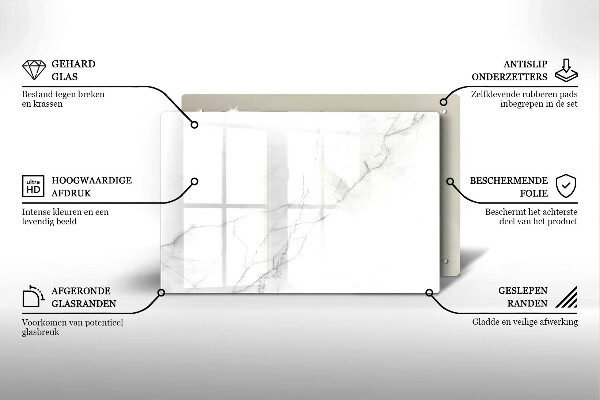 Glasunterlage für Grabkerzen Marmorstein-Hintergrund