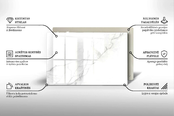 Glasunterlage für Grabkerzen Marmorstein-Hintergrund