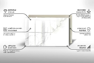 Glasunterlage für Grabkerzen Marmorstein-Hintergrund