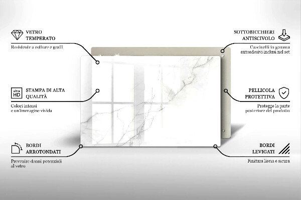 Glasunterlage für Grabkerzen Marmorstein-Hintergrund