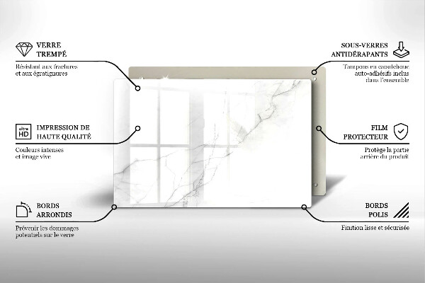 Glasunterlage für Grabkerzen Marmorstein-Hintergrund