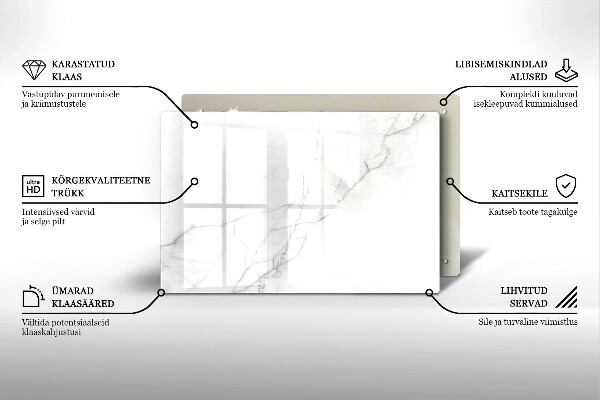 Glasunterlage für Grabkerzen Marmorstein-Hintergrund