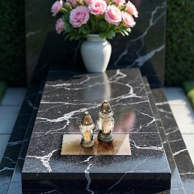 Grabkerze Untersetzer Sand