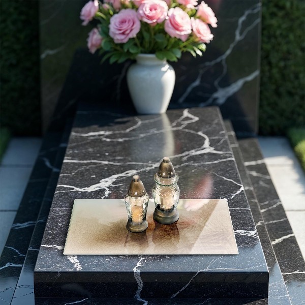 Grabkerze Untersetzer Sand