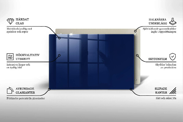 Glasunterlage für Grabkerzen Blaue Farbe