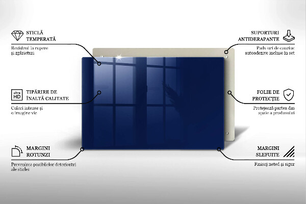 Glasunterlage für Grabkerzen Blaue Farbe