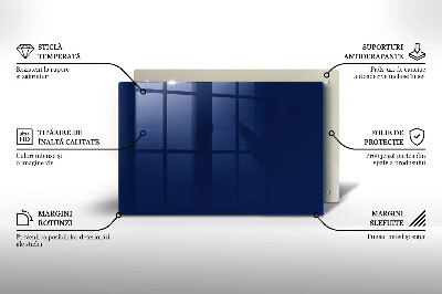 Glasunterlage für Grabkerzen Blaue Farbe
