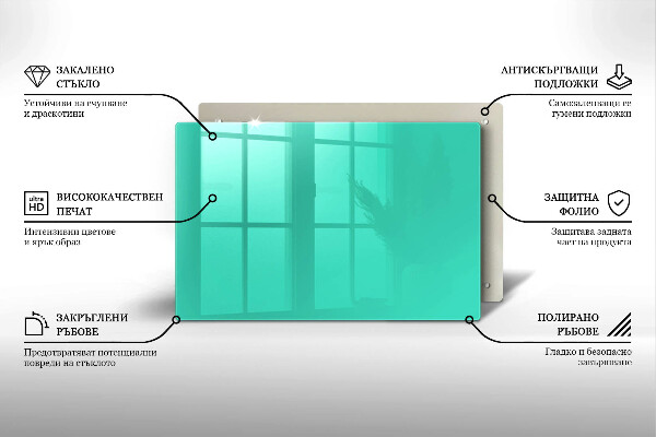 Glasunterlage für Grabkerzen Grüne Farbe