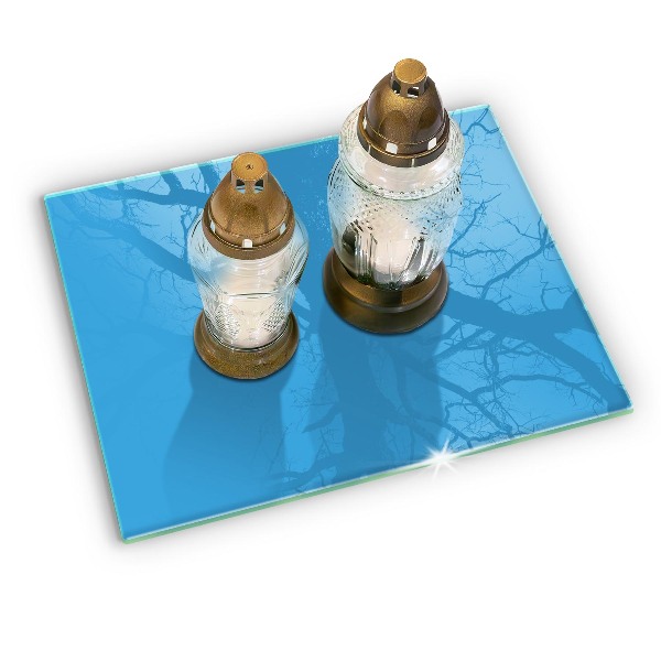 Grabkerze Untersetzer Blaue Farbe