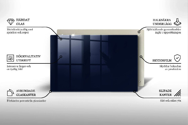 Glasunterlage für Grabkerzen Marineblaue Farbe