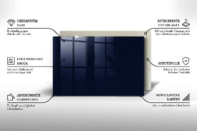 Glasunterlage für Grabkerzen Marineblaue Farbe