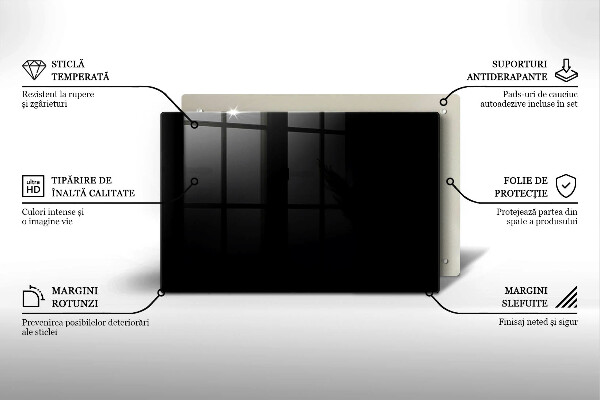 Glasunterlage für Grabkerzen Schwarze Farbe