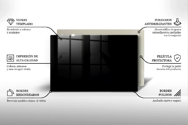 Glasunterlage für Grabkerzen Schwarze Farbe