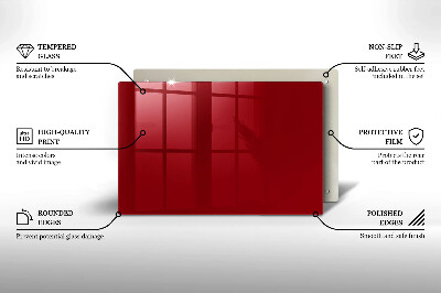Glasunterlage für Grabkerzen Rote Farbe