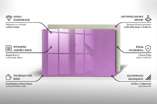 Glasunterlage für Grabkerzen Violett