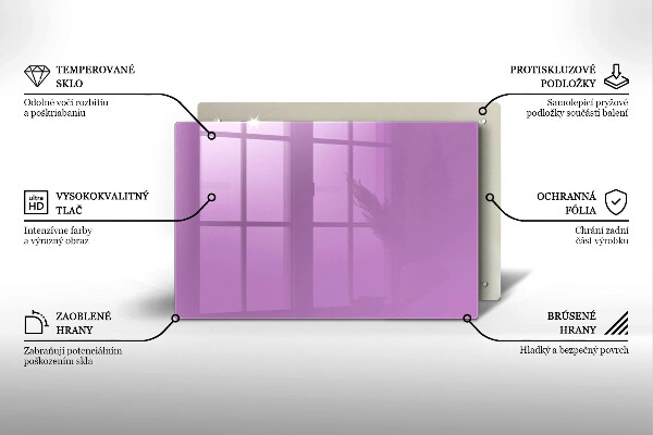 Glasunterlage für Grabkerzen Violett