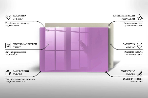Glasunterlage für Grabkerzen Violett
