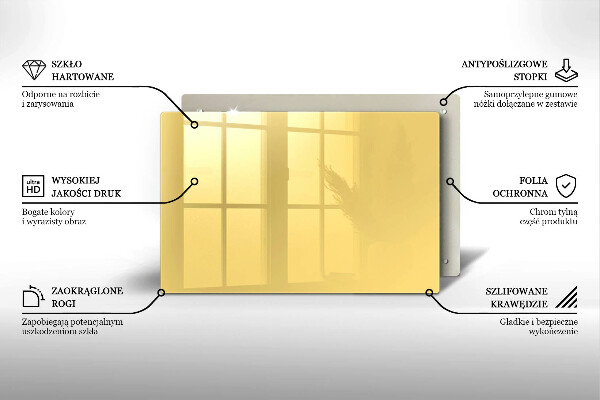 Glasunterlage für Grabkerzen Gelbe Farbe