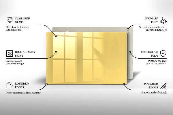 Glasunterlage für Grabkerzen Gelbe Farbe