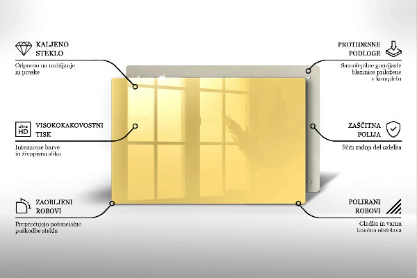 Glasunterlage für Grabkerzen Gelbe Farbe