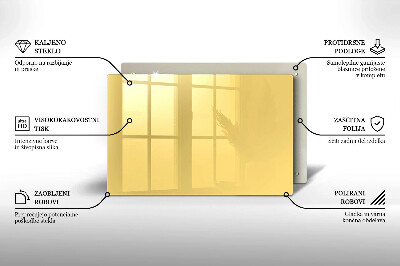Glasunterlage für Grabkerzen Gelbe Farbe