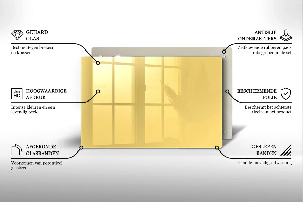 Glasunterlage für Grabkerzen Gelbe Farbe