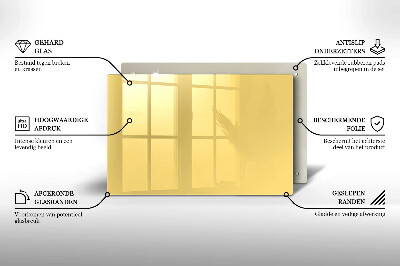 Glasunterlage für Grabkerzen Gelbe Farbe