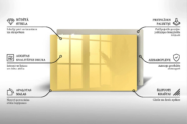 Glasunterlage für Grabkerzen Gelbe Farbe