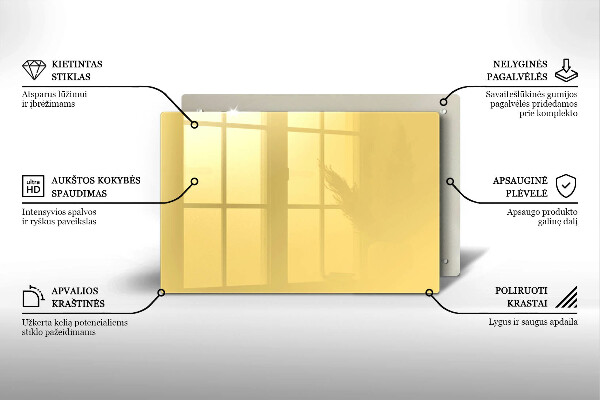 Glasunterlage für Grabkerzen Gelbe Farbe