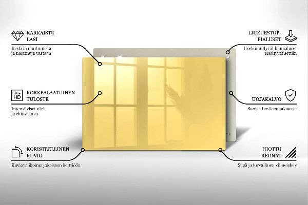 Glasunterlage für Grabkerzen Gelbe Farbe
