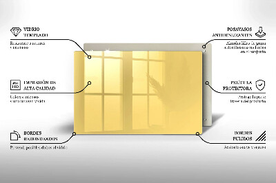 Glasunterlage für Grabkerzen Gelbe Farbe