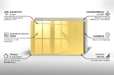 Glasunterlage für Grabkerzen Gelbe Farbe